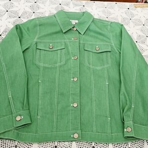 Beautiful D&CO Denim Stretch Jean Jacket Green